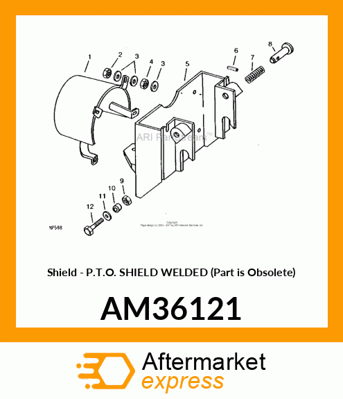 Shield - P.T.O. SHIELD WELDED (Part is Obsolete) AM36121