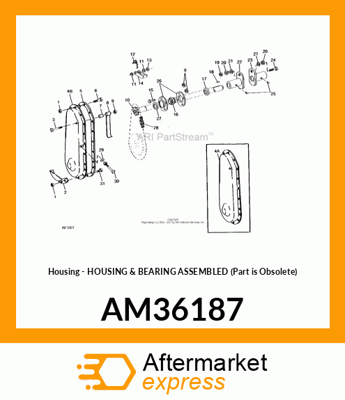 Housing - HOUSING & BEARING ASSEMBLED (Part is Obsolete) AM36187