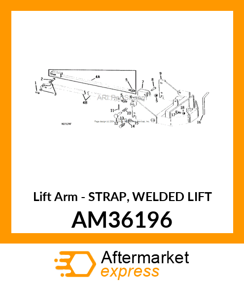 Lift Arm - STRAP, WELDED LIFT AM36196