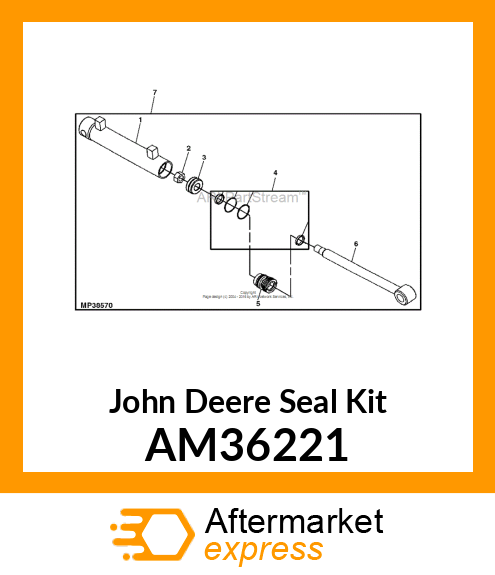 LIFT/TILT CYLINDER SEAL KIT AM36221