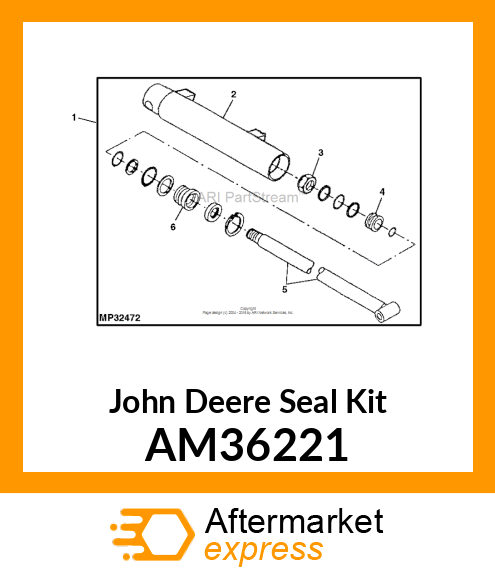 LIFT/TILT CYLINDER SEAL KIT AM36221