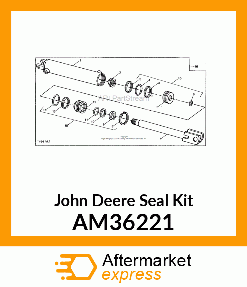 LIFT/TILT CYLINDER SEAL KIT AM36221