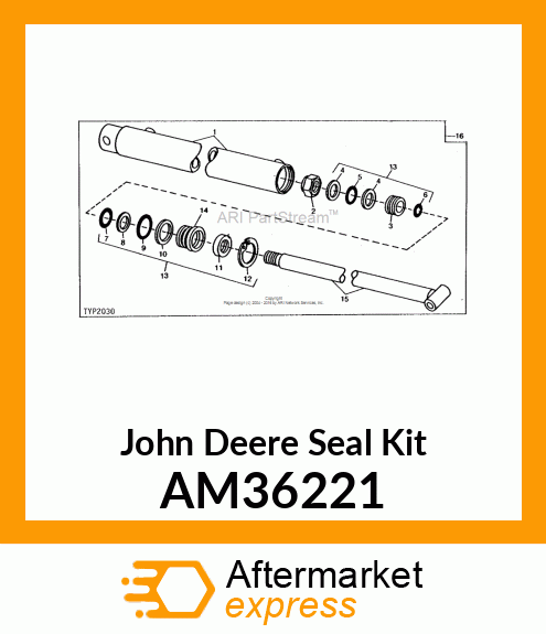 LIFT/TILT CYLINDER SEAL KIT AM36221