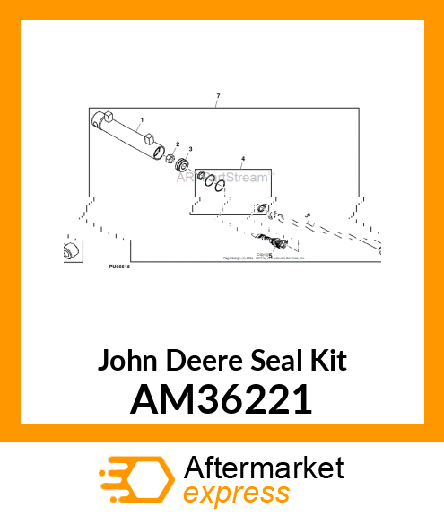 LIFT/TILT CYLINDER SEAL KIT AM36221