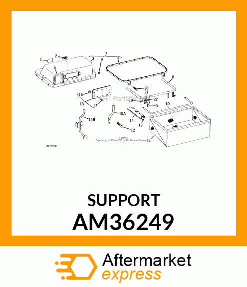 Support - MOUNT, WELDED LH AM36249