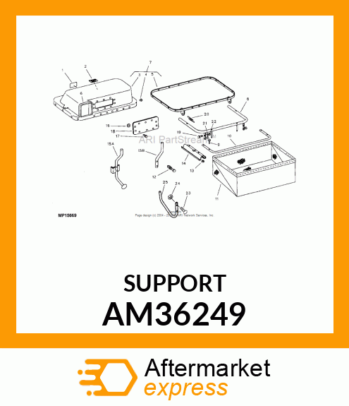 Support - MOUNT, WELDED LH AM36249