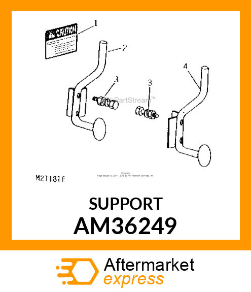 Support - MOUNT, WELDED LH AM36249