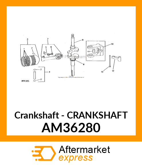 Crankshaft - CRANKSHAFT AM36280