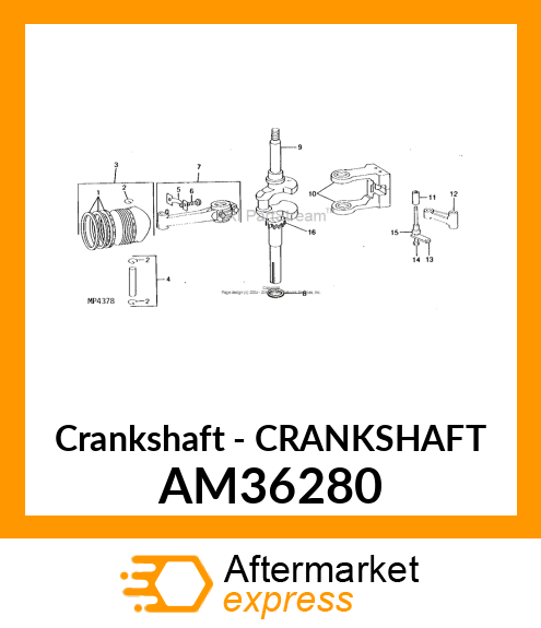 Crankshaft - CRANKSHAFT AM36280