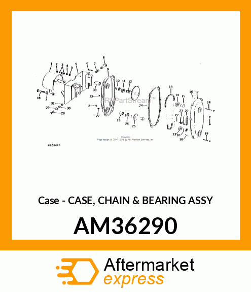 Case - CASE, CHAIN & BEARING ASSY AM36290