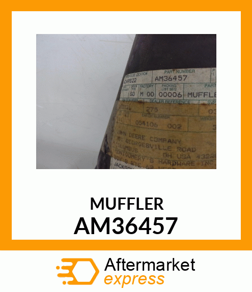 Muffler - MUFFLER ASSY AM36457