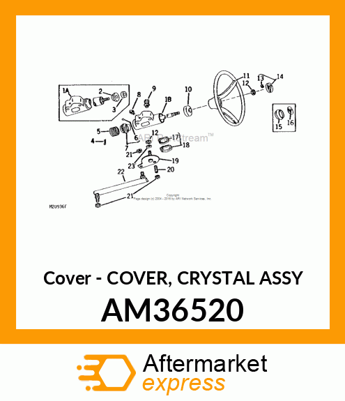 Cover - COVER, CRYSTAL ASSY AM36520