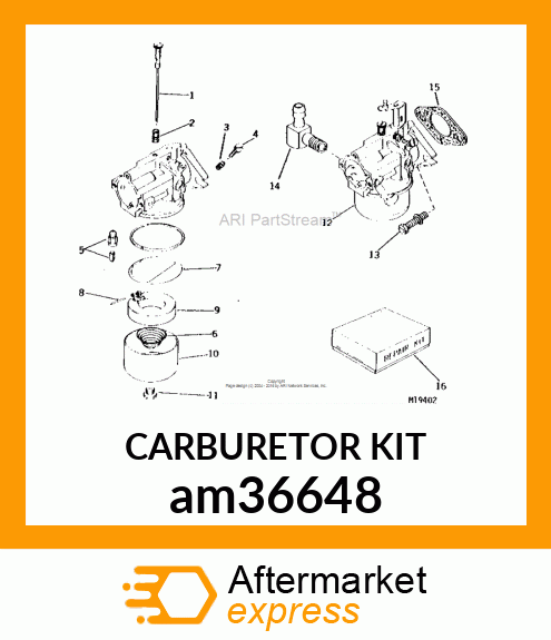 CARBURETOR KIT am36648