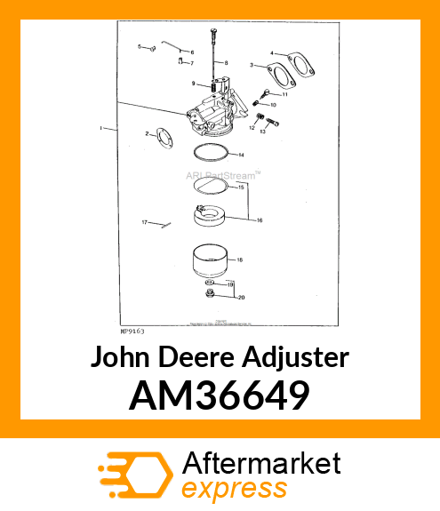 ADJUSTING NEEDLE ASSY AM36649