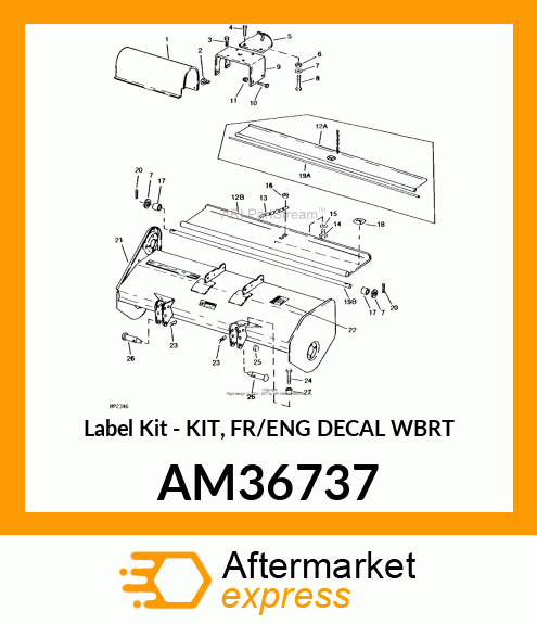 Label Kit - KIT, FR/ENG DECAL WBRT AM36737