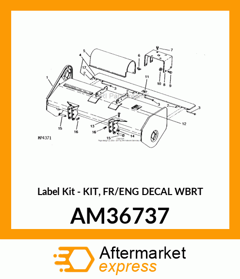 Label Kit - KIT, FR/ENG DECAL WBRT AM36737