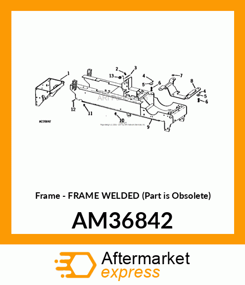 Frame - FRAME WELDED (Part is Obsolete) AM36842