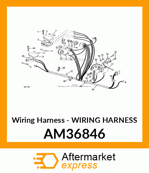Wiring Harness - WIRING HARNESS AM36846