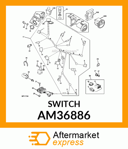 SWITCH, NEUTRAL START (N.O.) AM36886