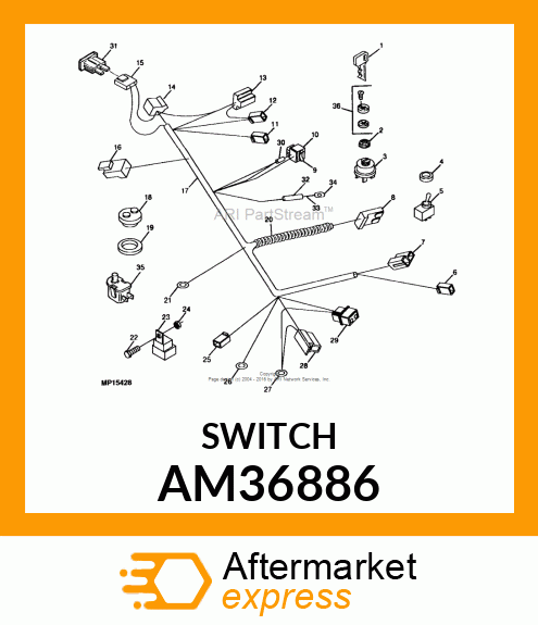 SWITCH, NEUTRAL START (N.O.) AM36886