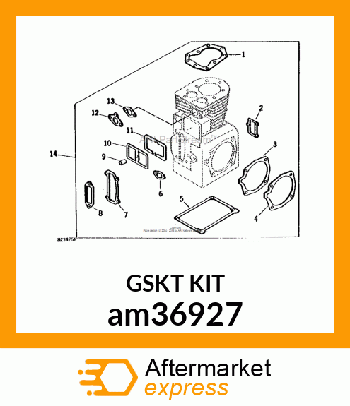 KIT, GASKET OVERHAUL am36927