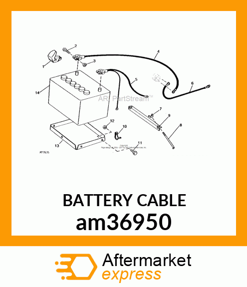 BATTERY CABLE am36950