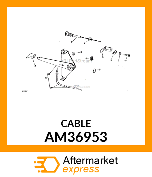 CHOKE KNOB amp; CABLE AM36953