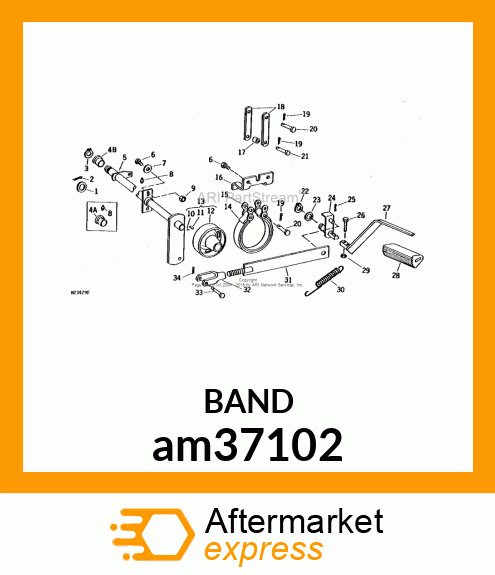 BRAKE BAND, BAND, BONDED BRAKE am37102