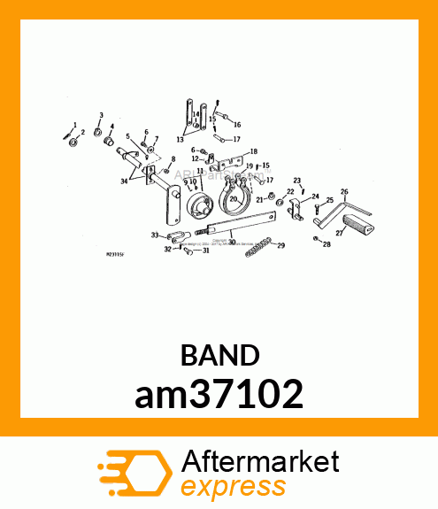 BRAKE BAND, BAND, BONDED BRAKE am37102