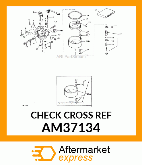 Carburetor - CARBURETOR REPLACEMENT ASSY AM37134