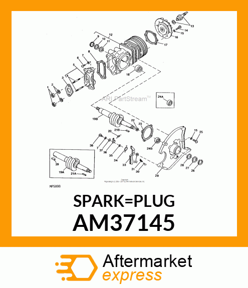 RJ17LM SPARK PLUG AM37145
