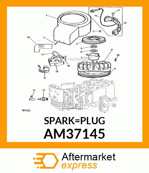 RJ17LM SPARK PLUG AM37145