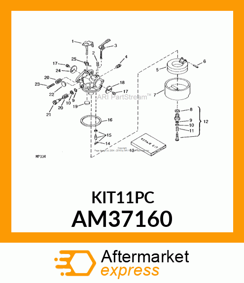 KIT, CARBURETOR REPAIR AM37160