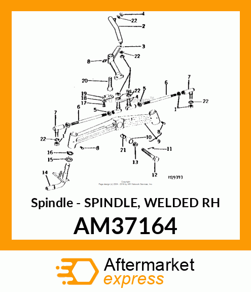 Spindle - SPINDLE, WELDED RH AM37164