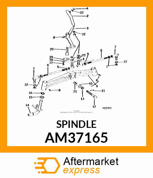 Spindle - SPINDLE, WELDED LH AM37165