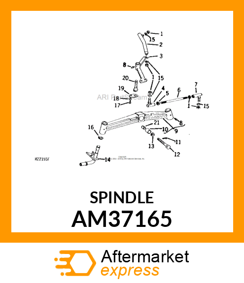 Spindle - SPINDLE, WELDED LH AM37165