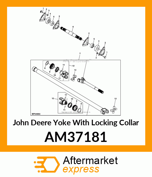 YOKE WITH LOCKING COLLAR, YOKE, QUI AM37181