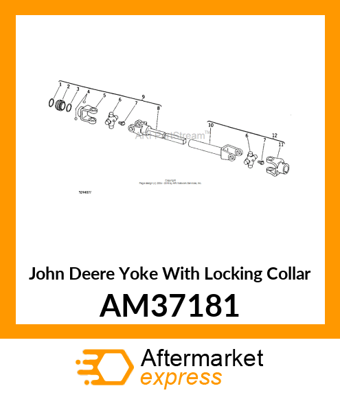 YOKE WITH LOCKING COLLAR, YOKE, QUI AM37181