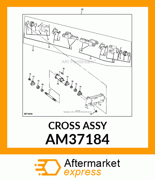 CROSS AND BEARING ASSEMBLY, KIT, CR AM37184