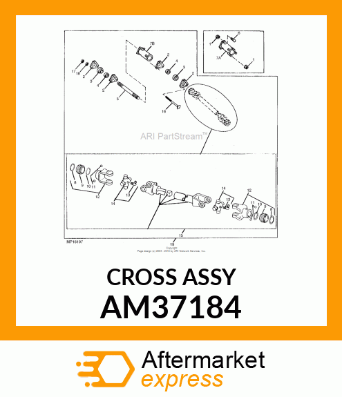 CROSS AND BEARING ASSEMBLY, KIT, CR AM37184