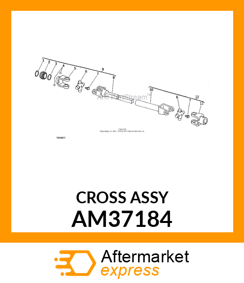 CROSS AND BEARING ASSEMBLY, KIT, CR AM37184