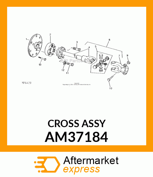 CROSS AND BEARING ASSEMBLY, KIT, CR AM37184