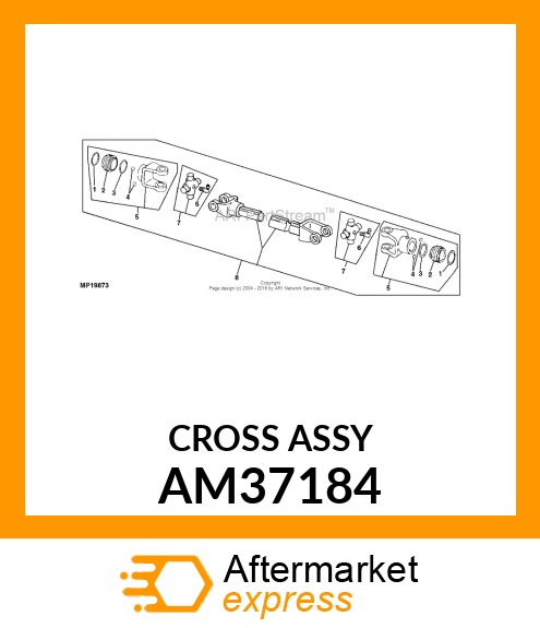 CROSS AND BEARING ASSEMBLY, KIT, CR AM37184