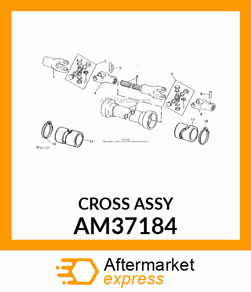 CROSS AND BEARING ASSEMBLY, KIT, CR AM37184