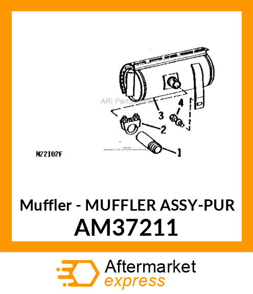 Muffler - MUFFLER ASSY-PUR AM37211