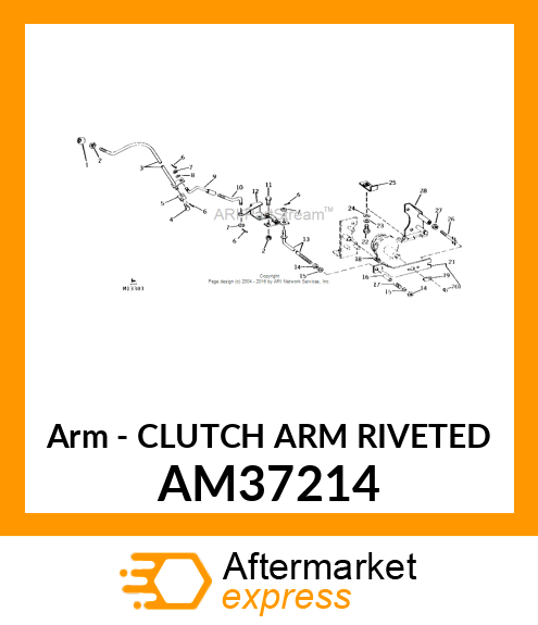 Arm - CLUTCH ARM RIVETED AM37214