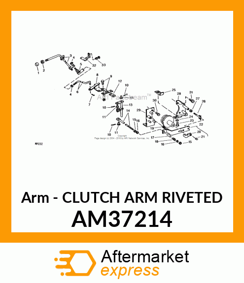 Arm - CLUTCH ARM RIVETED AM37214