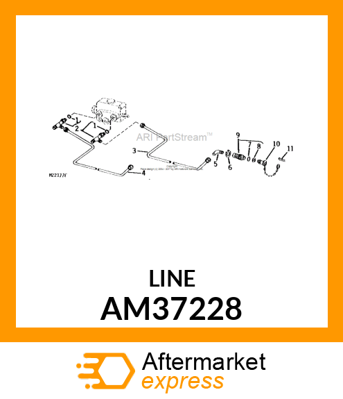 Tube - LOWER RIGHT FRONT TUBE AM37228