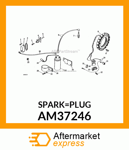 SPARK PLUG, SPARK PLUG AM37246