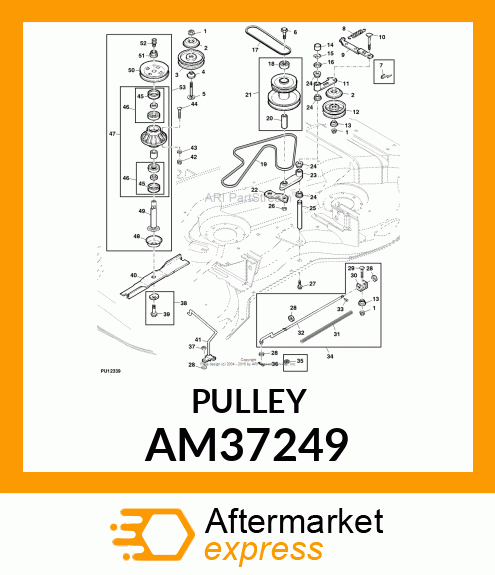 IDLER, RIVETED amp; WELDED FLAT W/BRG AM37249